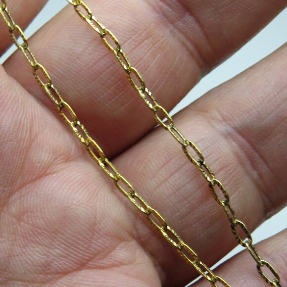 18k *925 Sterling Silver Link Necklace - Picture 1 of 3